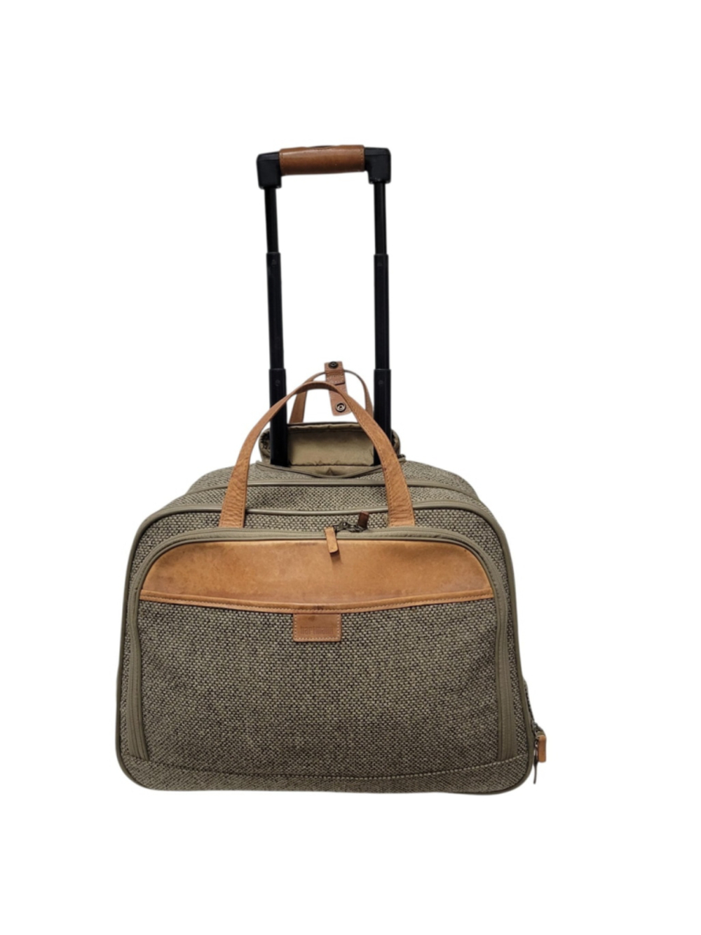 Hartmann Vintage Tweed Leather Trim/Strap Adult Unisex Wheeled Travel Bag Preown